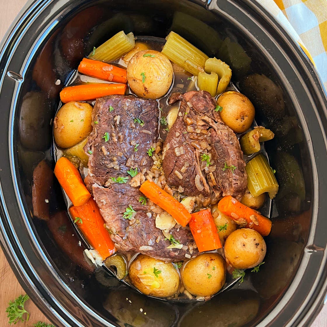 Slow Cooker Pot Roast with Onion Soup Mix