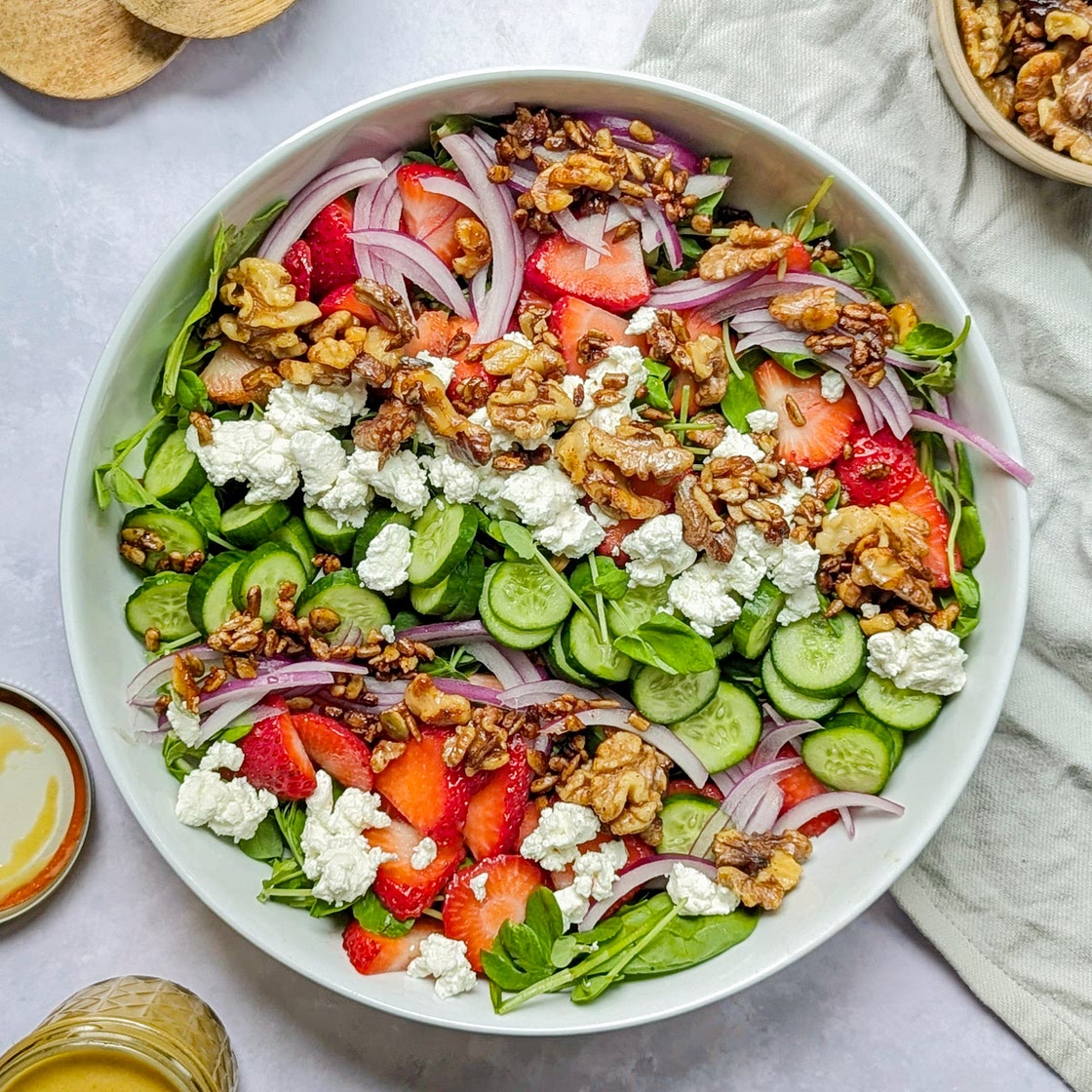 Strawberry Salad with Goat Cheese