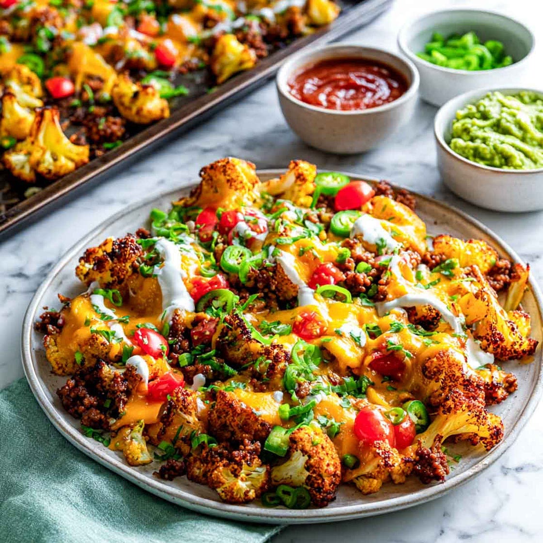 Loaded Cauliflower Nachos