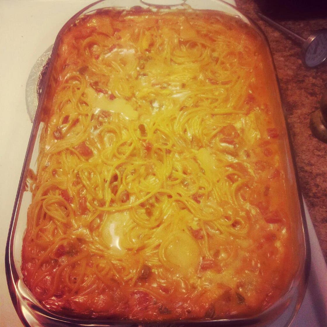 Tex-mex Chicken Spaghetti Casserole