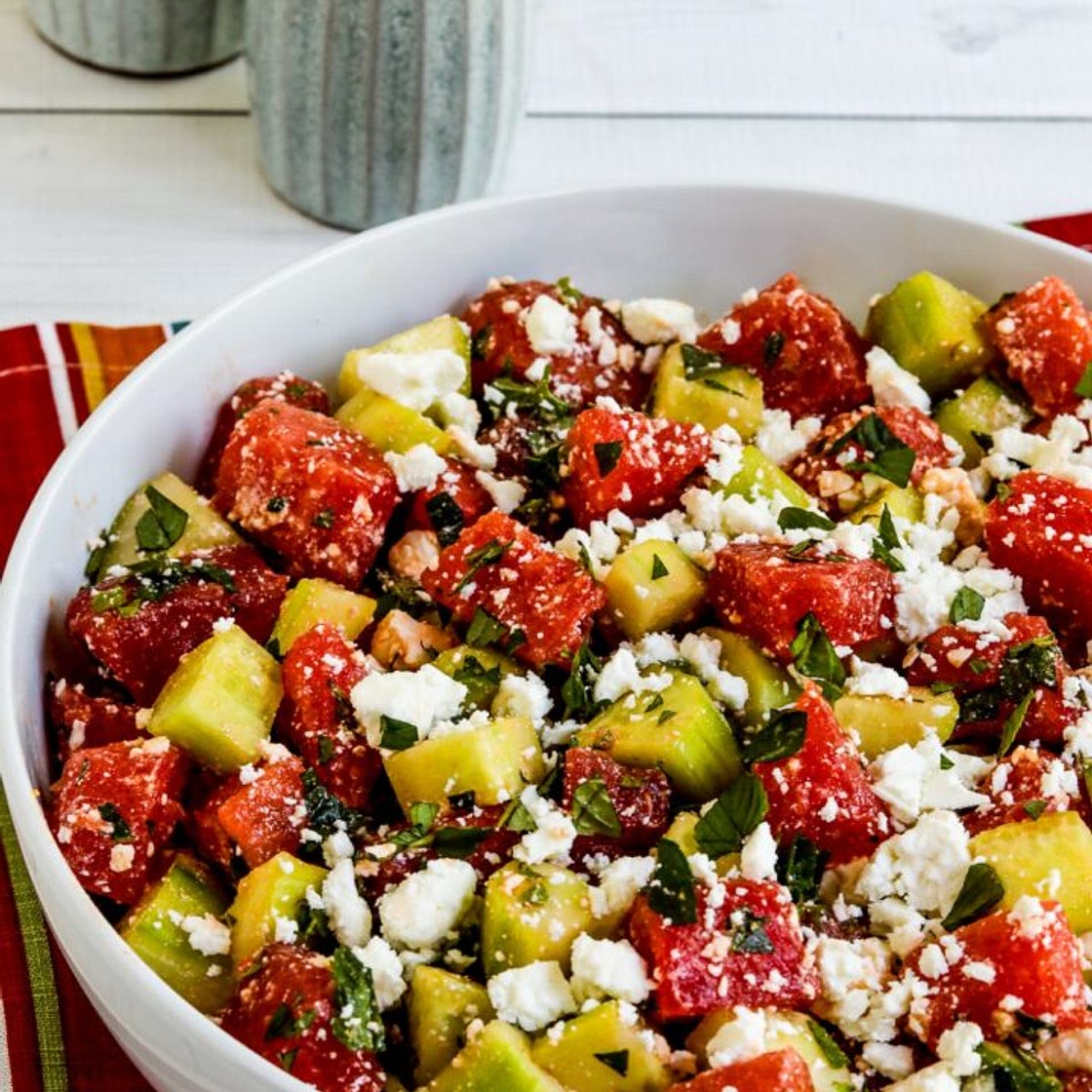 Watermelon and Cucumber Salad