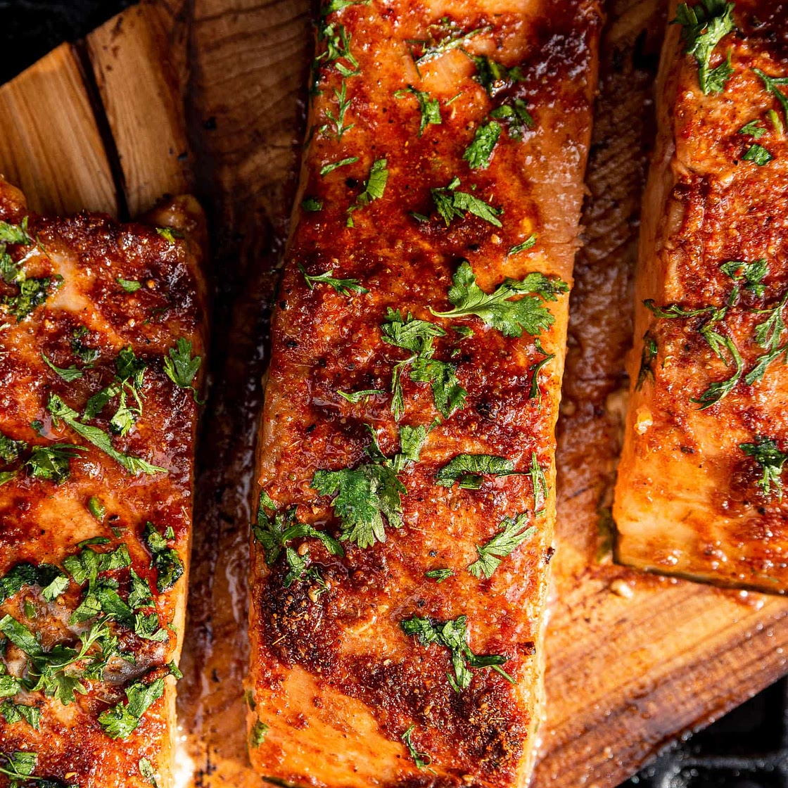 Citrus Infused Cedar Planked Salmon