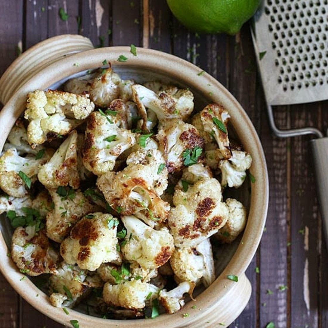 Cilantro-Lime Roasted Cauliflower