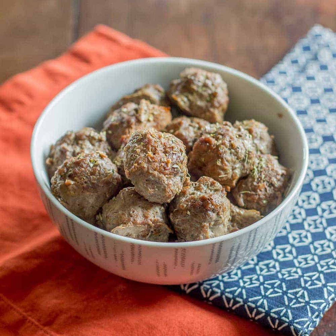 Baked Bison Meatballs