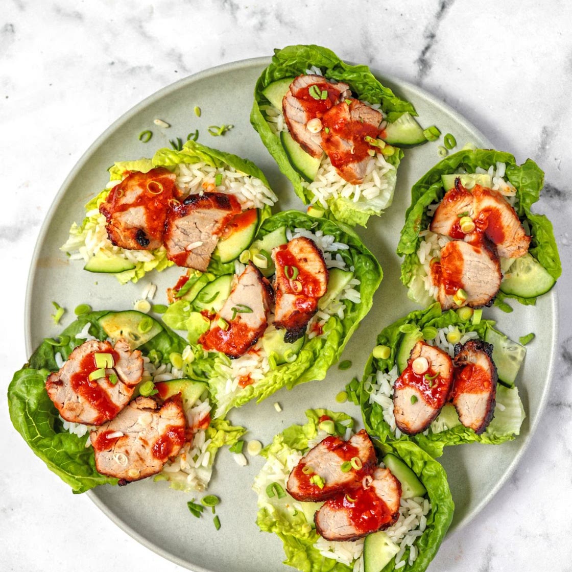 Air Fryer Korean Pork Lettuce Wraps