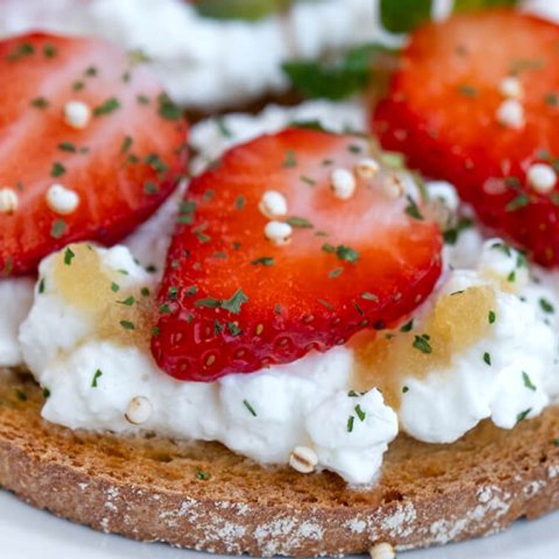 Whipped Cottage Cheese Toast With Honey