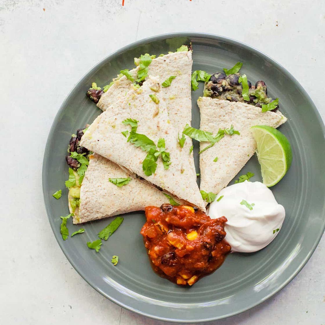 Avocado And Black Bean Quesadilla