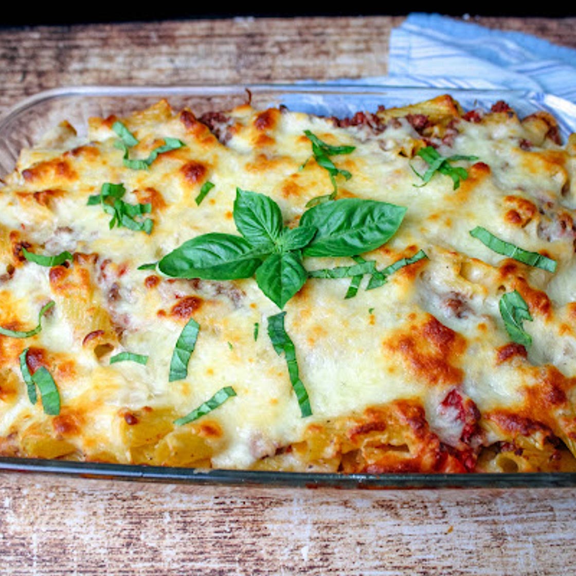 Baked Pasta Bolognese With Bechamel Sauce