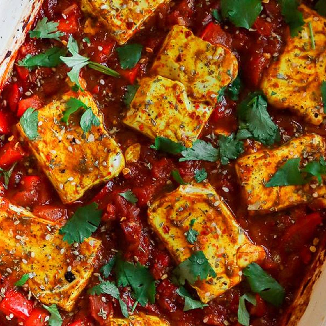 Oven Baked Tofu Shakshuka