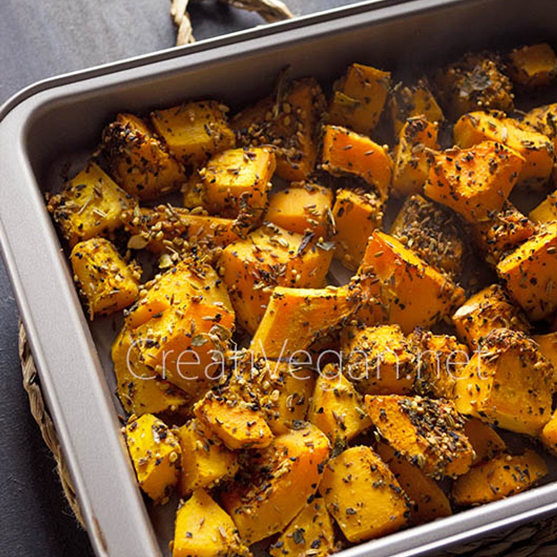 Calabaza asada con especias