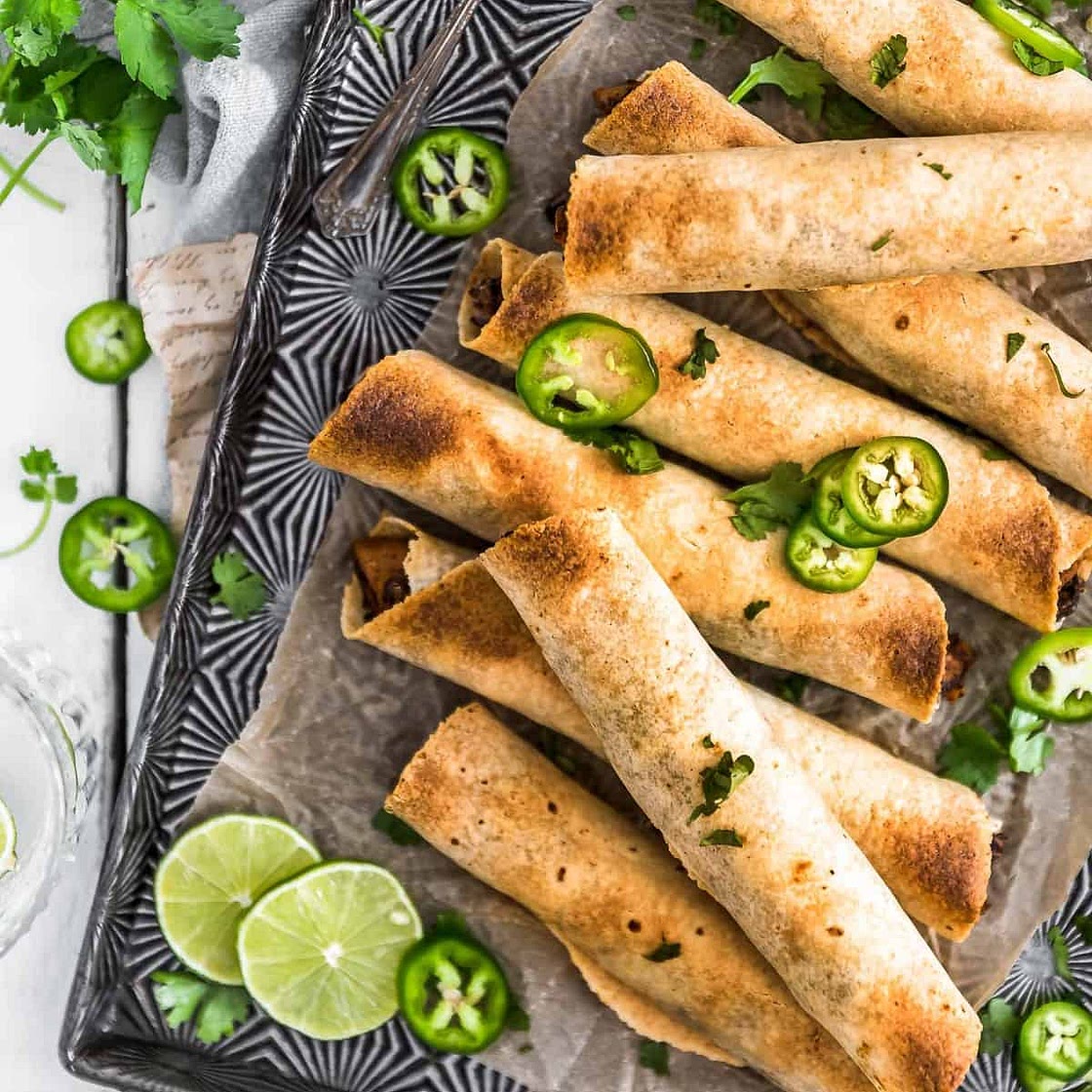 Sweet Potato Black Bean Taquitos
