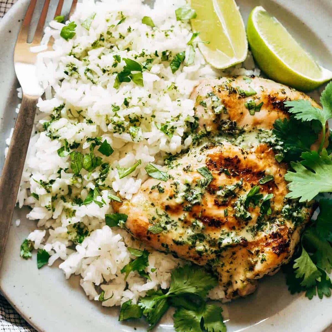 Coconut Lime Grilled Chicken and Rice