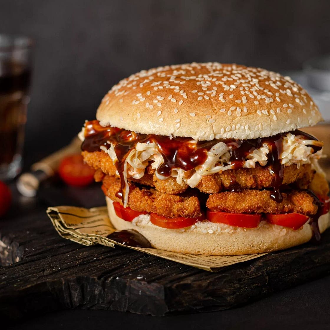 Korean Fried Chicken Burgers