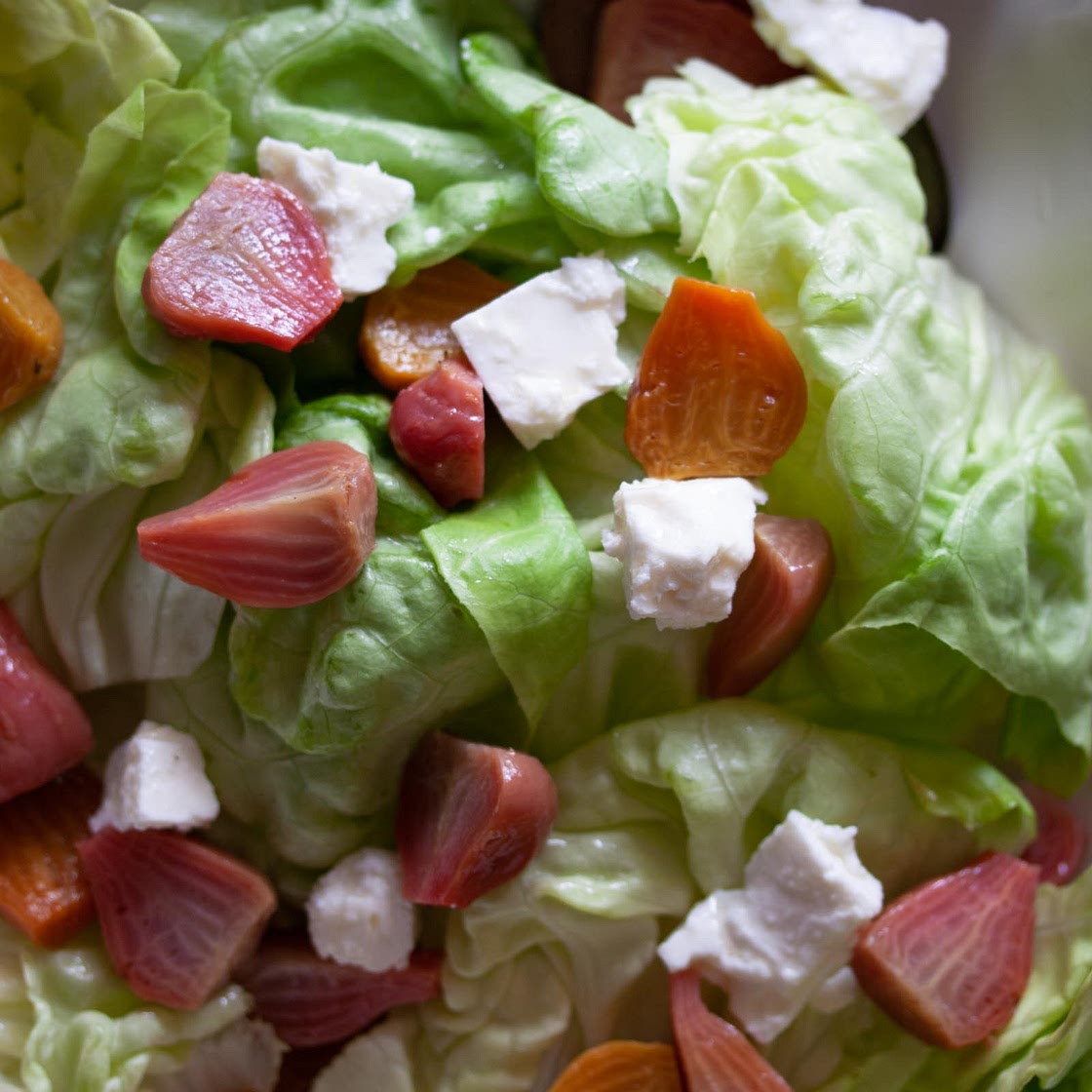 Bibb Lettuce, Roasted Beets, and Feta Cheese