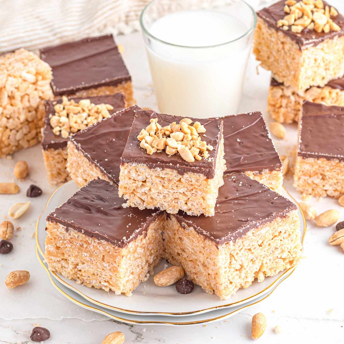 Chocolate Peanut Butter Rice Krispie Treats