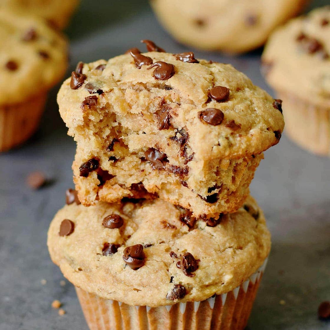 Vegan Banana Chocolate Chip Muffins