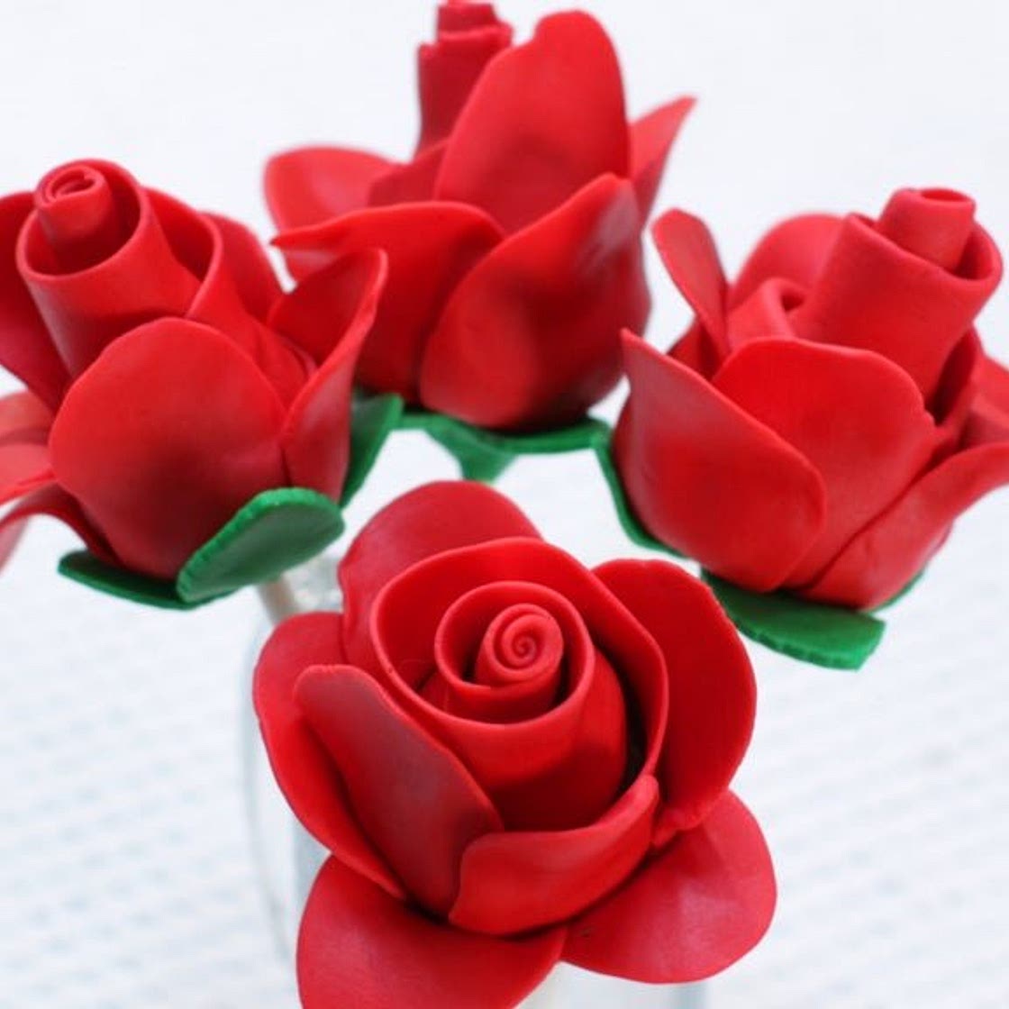 Chocolate Covered Strawberry Fondant Roses