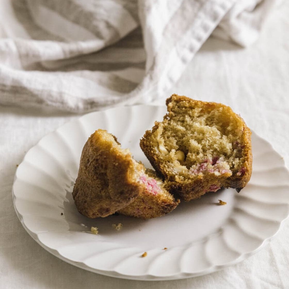Raspberry and White Chocolate Muffins