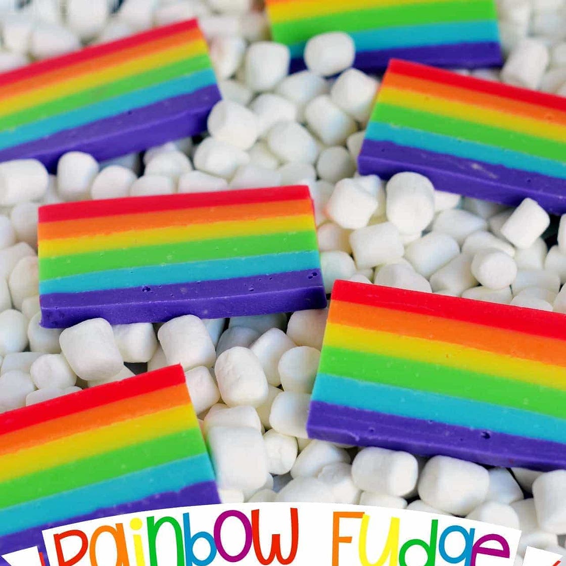 Easy Rainbow Fudge