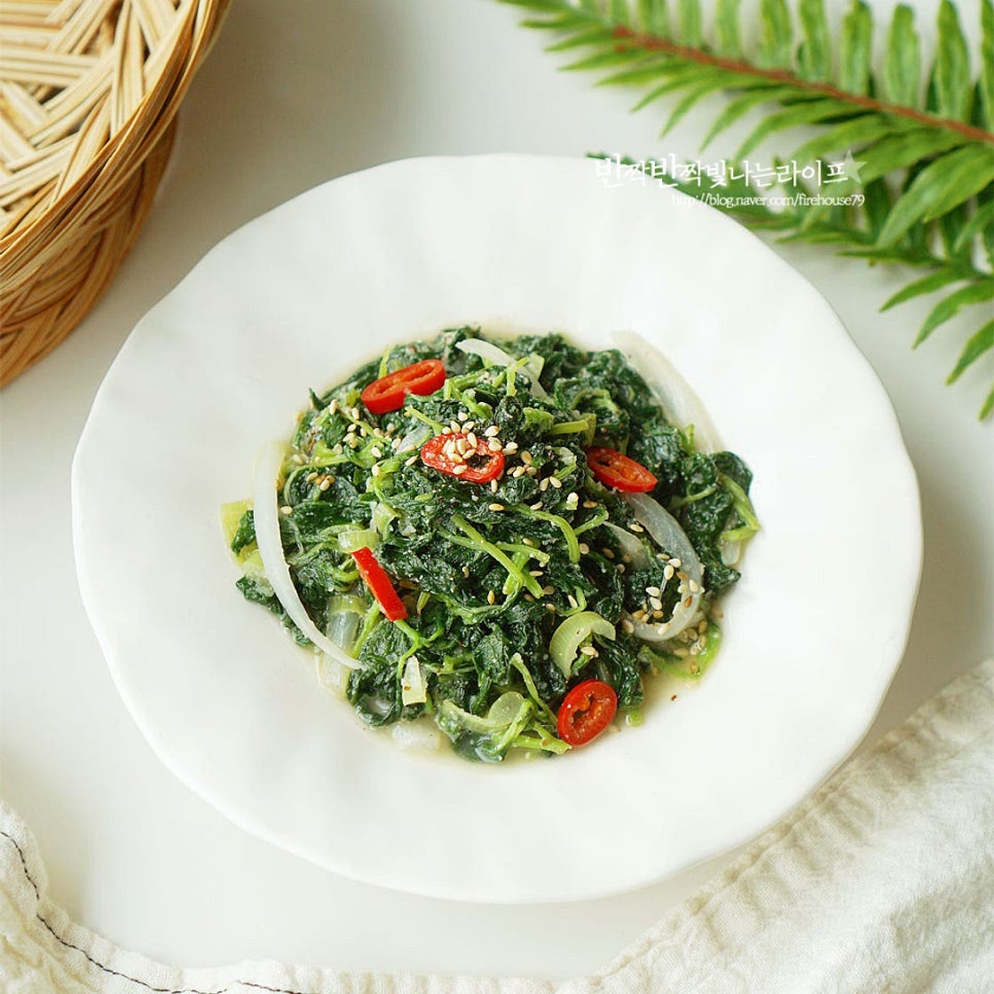 깻잎순볶음 깻잎순 나물 조림 요리 깻순볶음 깻잎순들깨볶음