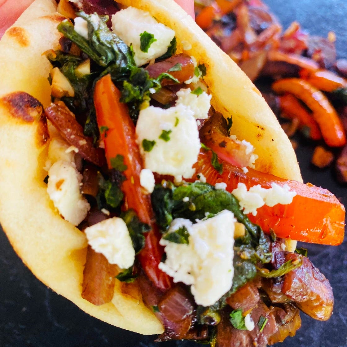 Blackstone Mediterranean Veggie Tacos