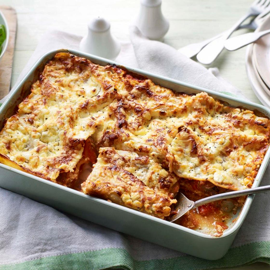 Lighter vegetable lasagne