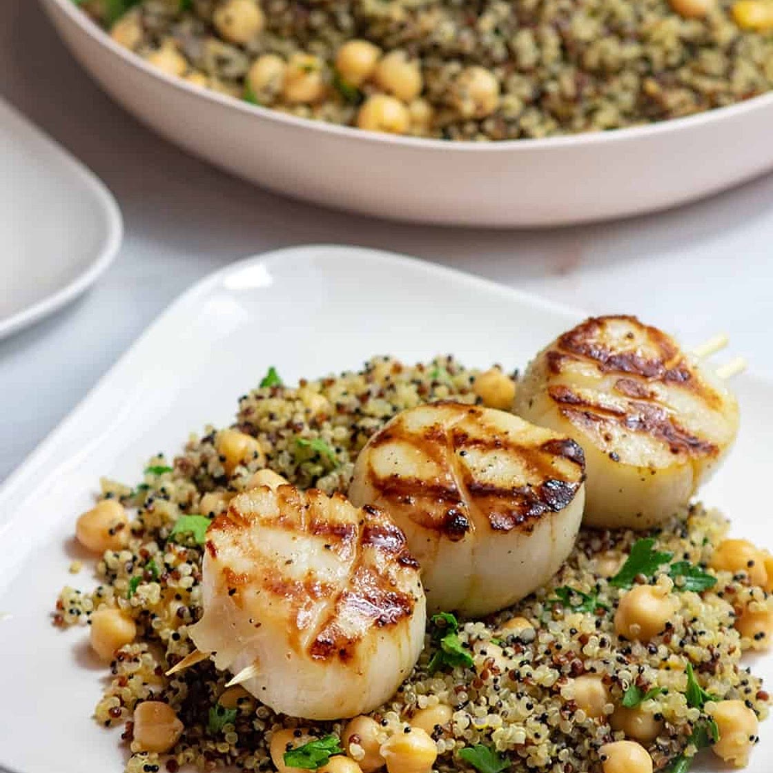 Grilled Scallops With Citrus Quinoa