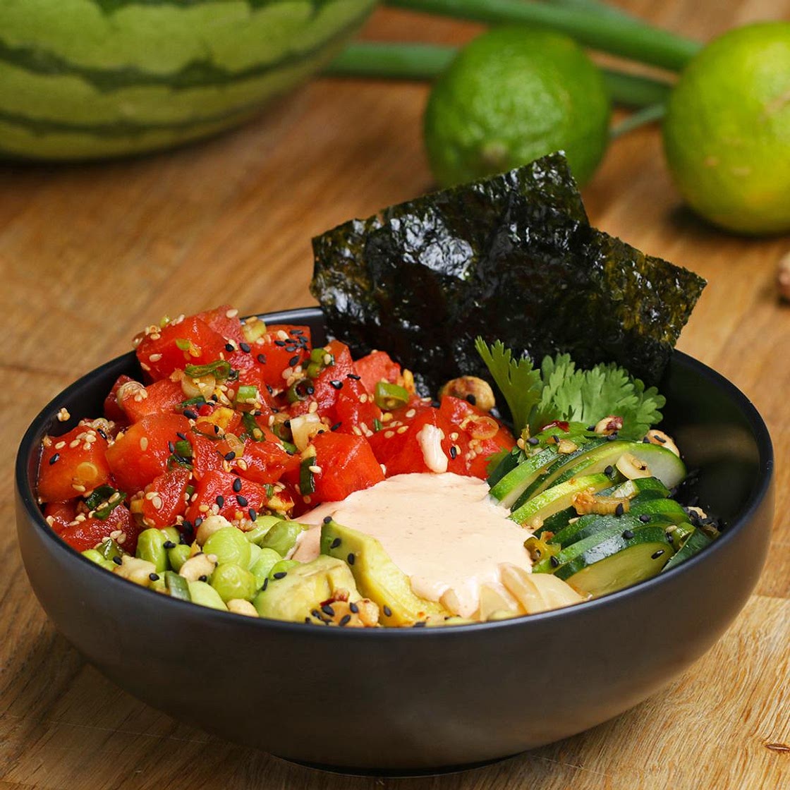 Watermelon "Poke" Bowl Recipe by Tasty