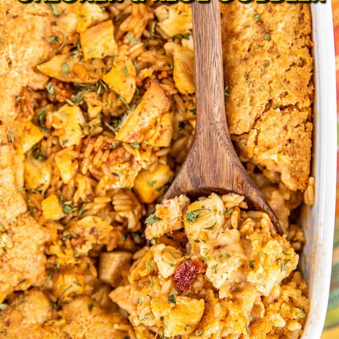 Mexican Chicken & Rice Cobbler