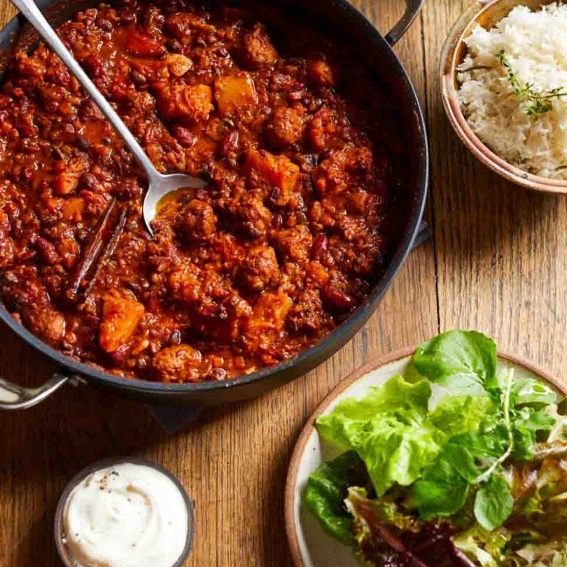 Sausage & squash chilli