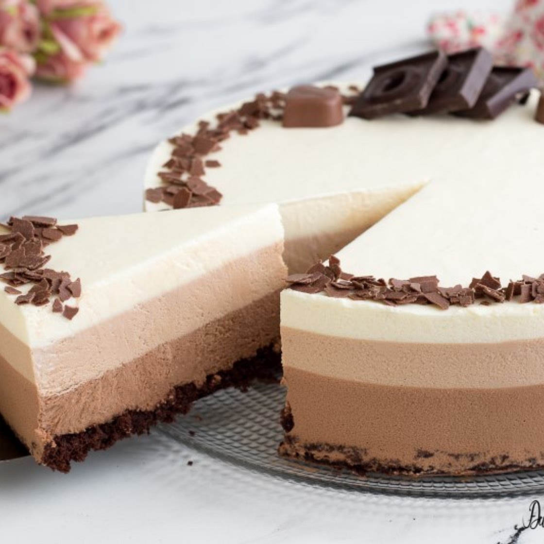 Torta ai tre cioccolati