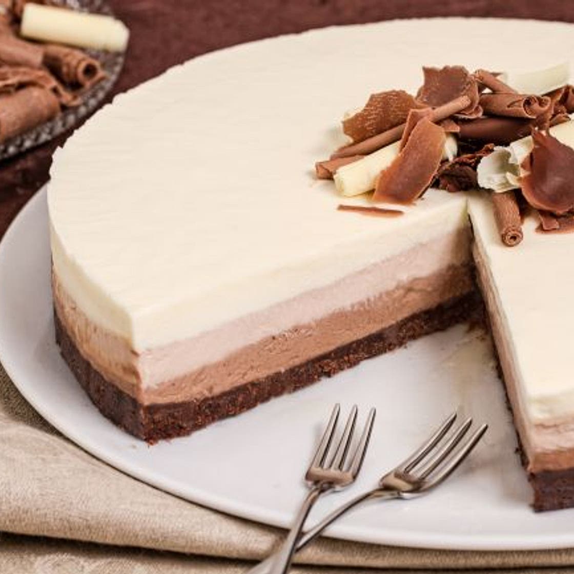 Cheesecake al triplo cioccolato