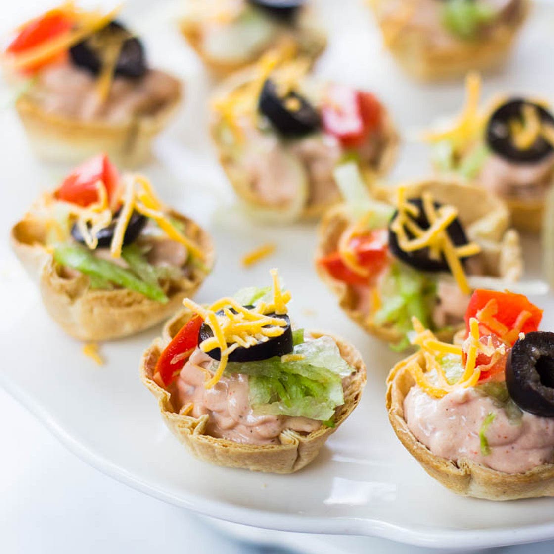 Mini Skinny Taco Dip Bites