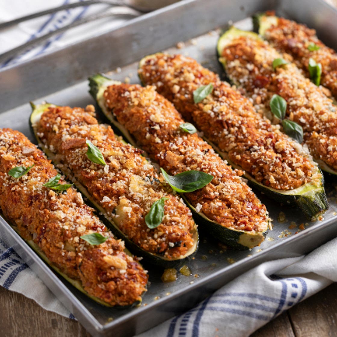 Zucchine ripiene vegetariane