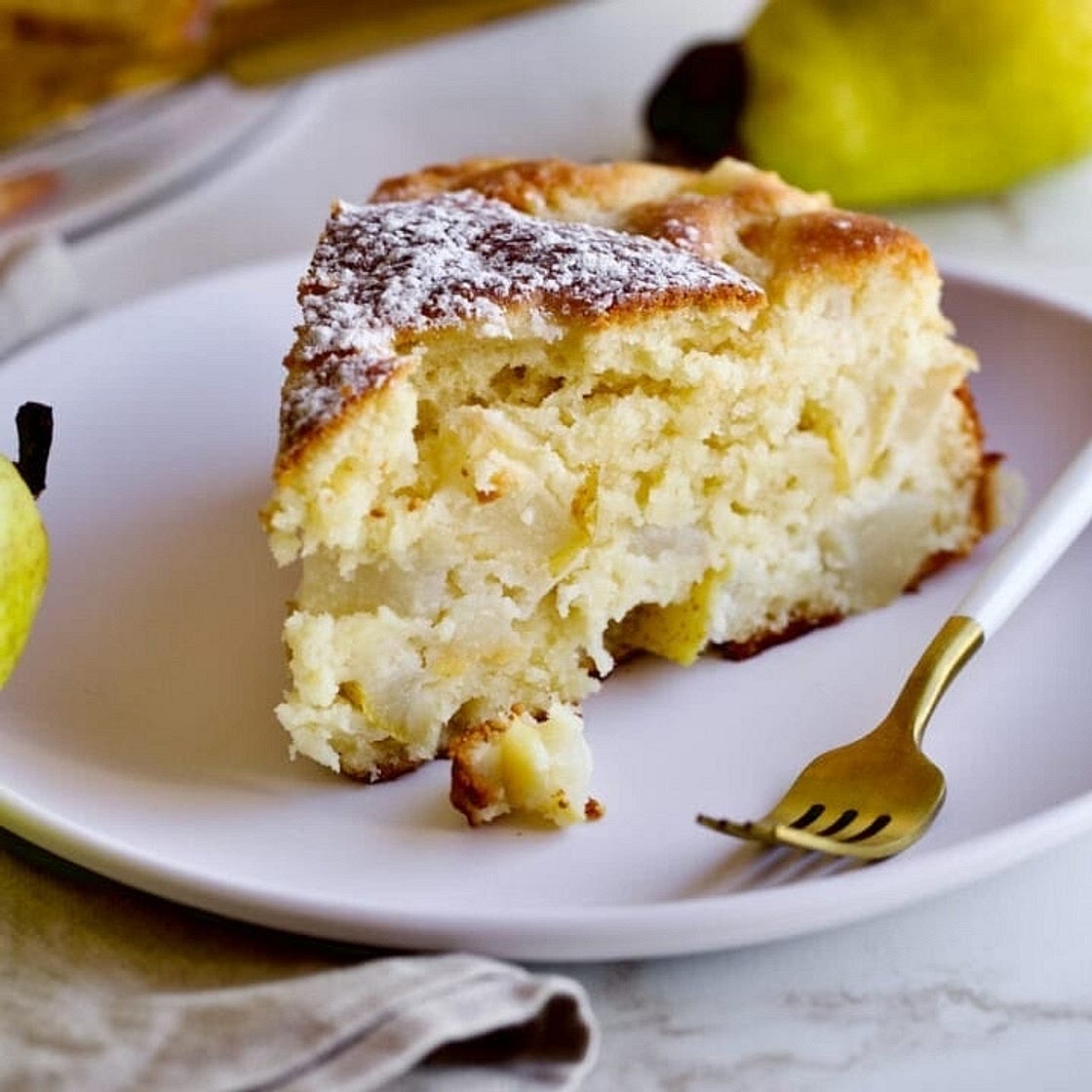 Italian pear tea cake 