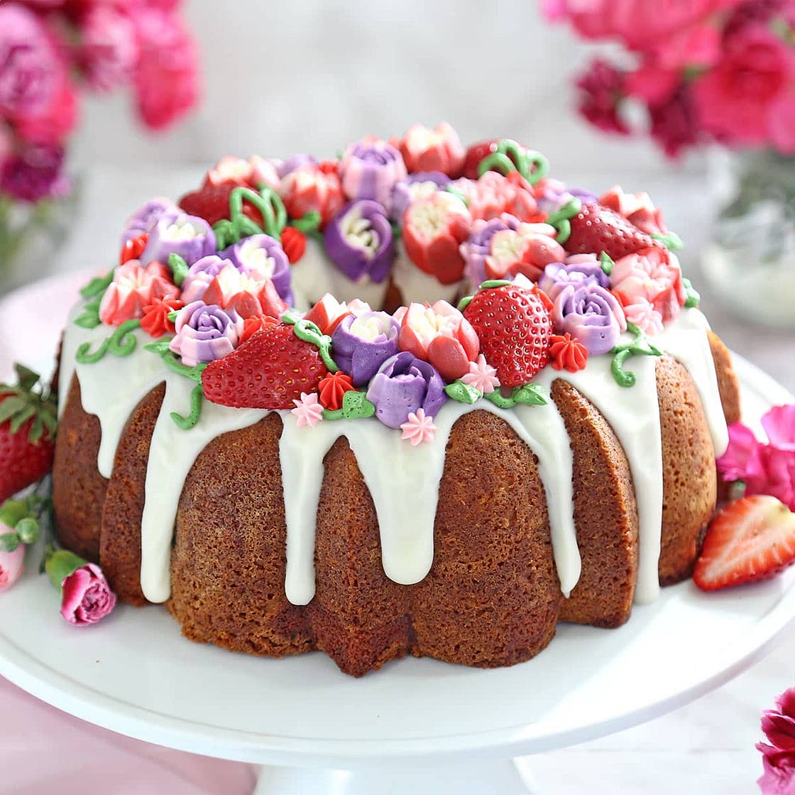 Strawberry Swirl Bundt Cake