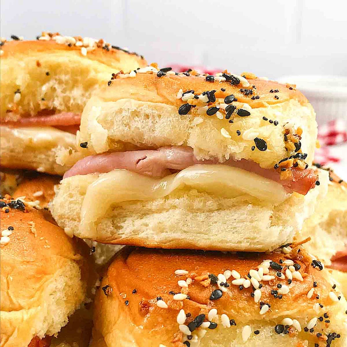 Air fryer Ham and cheese sliders