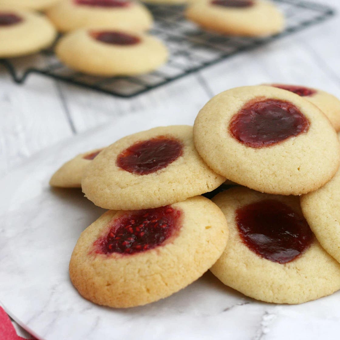 Jam thumbprint cookies