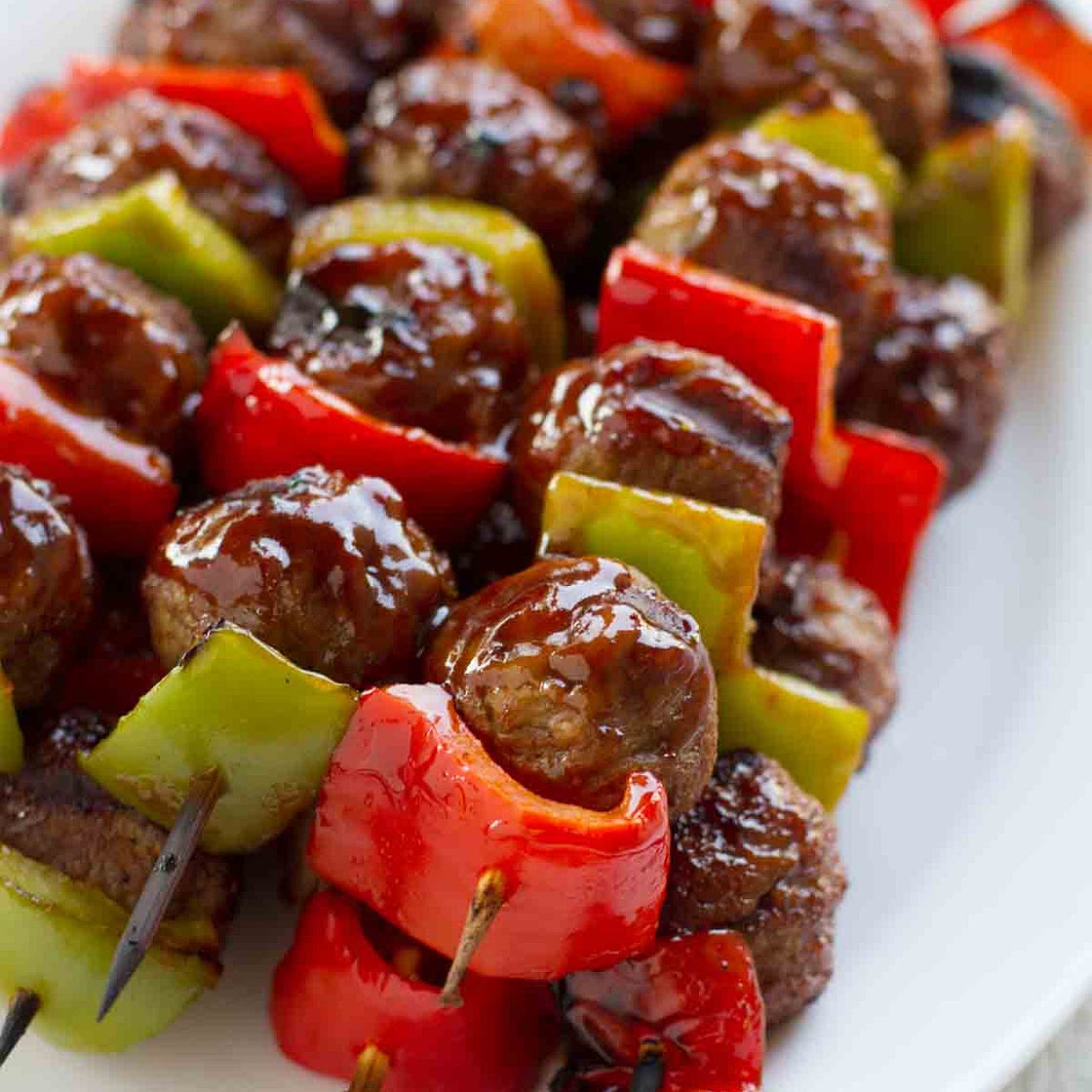 Sweet and Sour Meatball Skewers