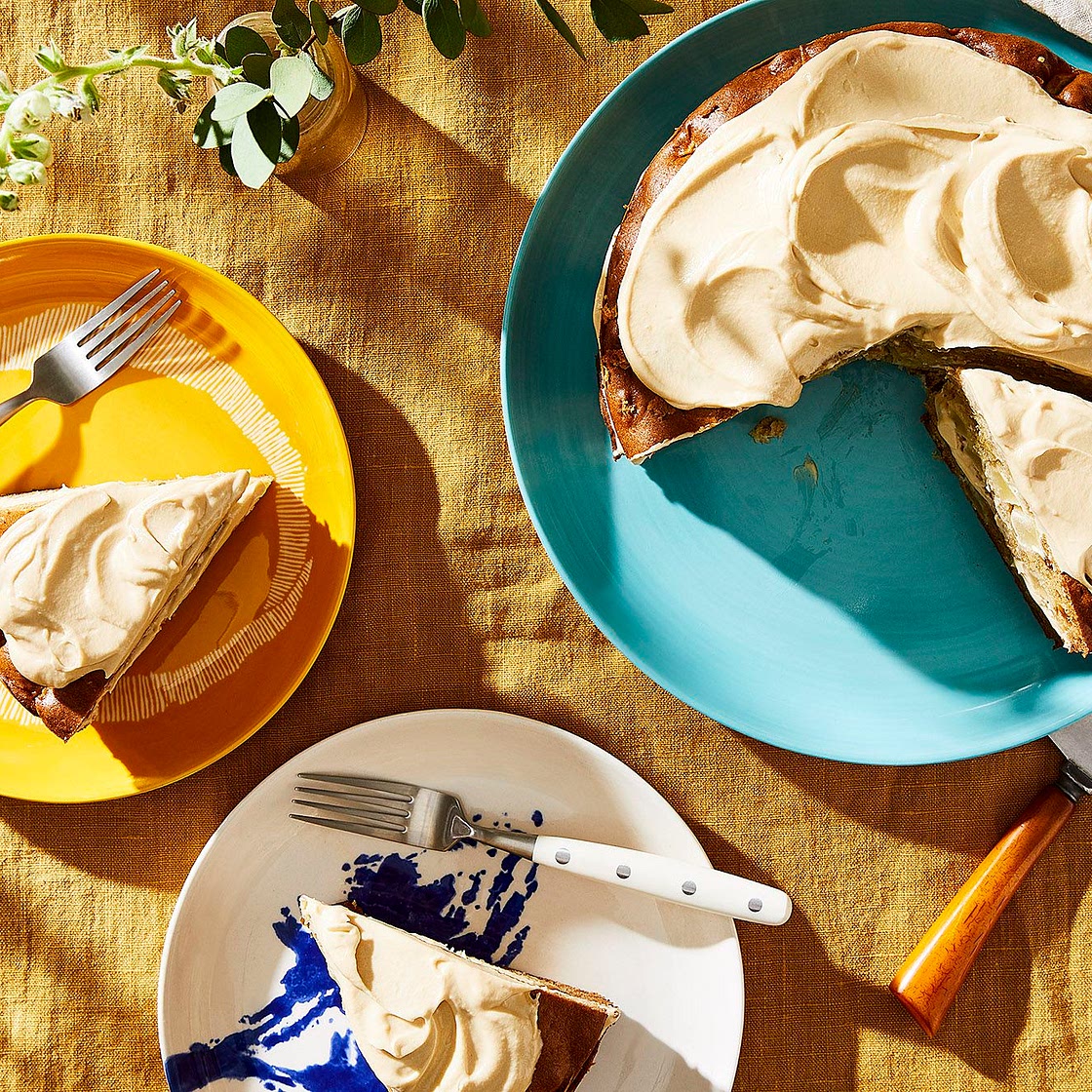 Apple and Olive Oil Cake with Maple Icing