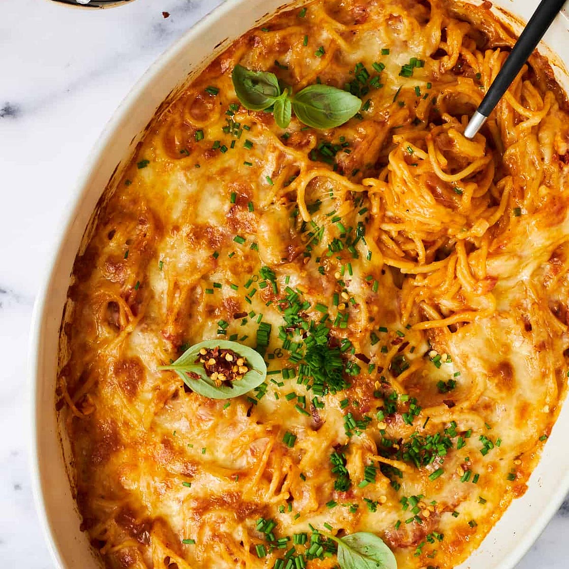 Oven Baked Spaghetti