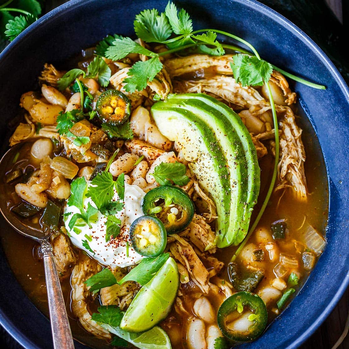 Chicken Chili Verde With Beans