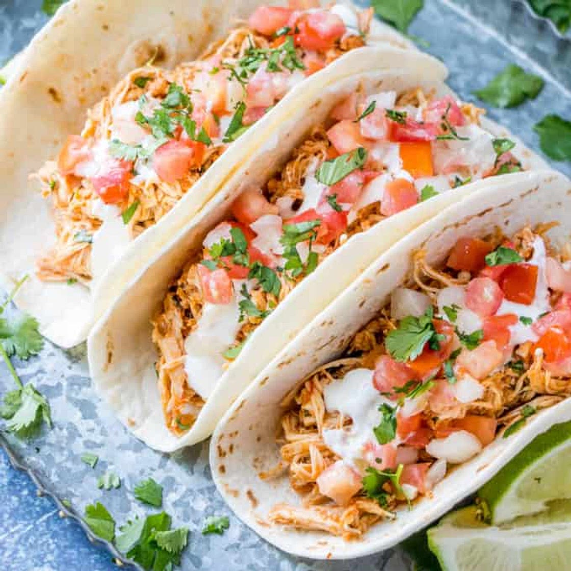 Slow Cooker Cilantro Lime Chicken Tacos