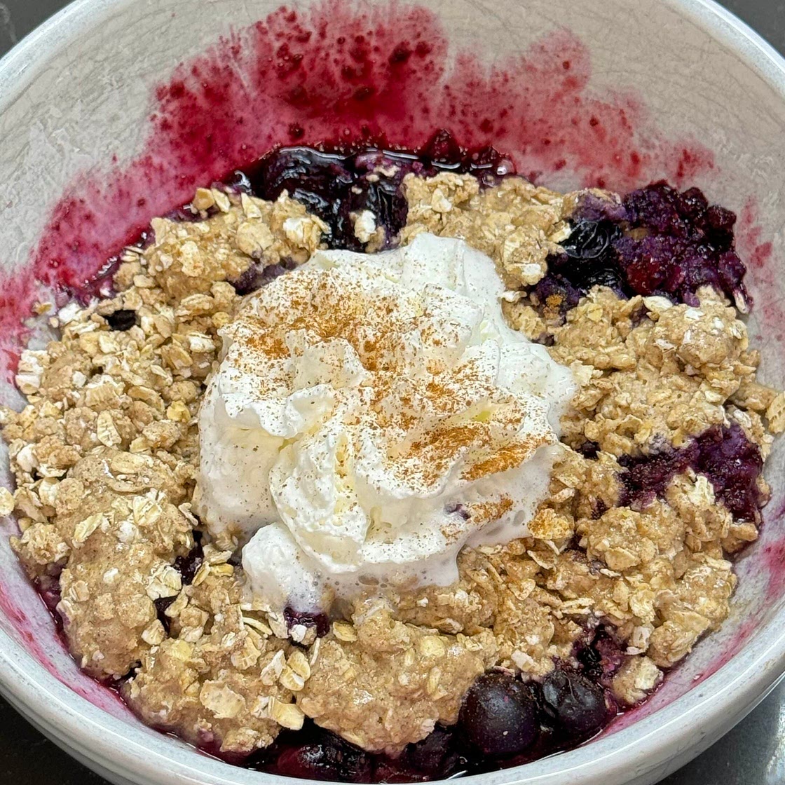 High Protein Blueberry Crumble