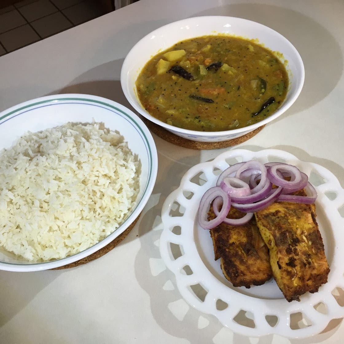 Easy Indian Meal With Fish Fry