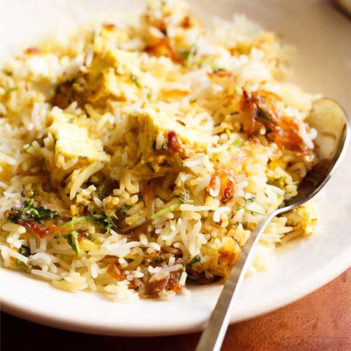 Paneer Biryani Recipe (Traditional Dum Cooked)