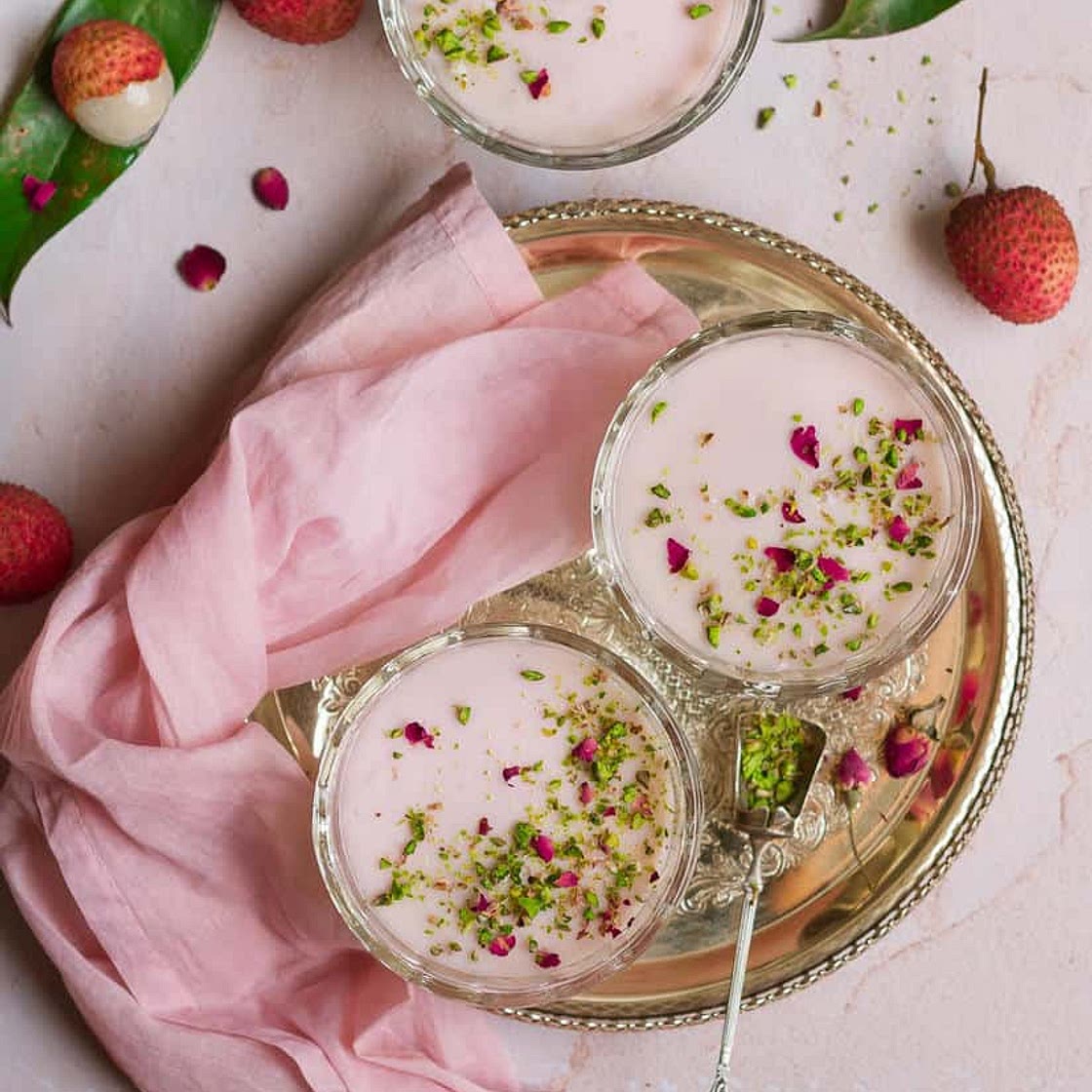Litchi Rose Panna Cotta