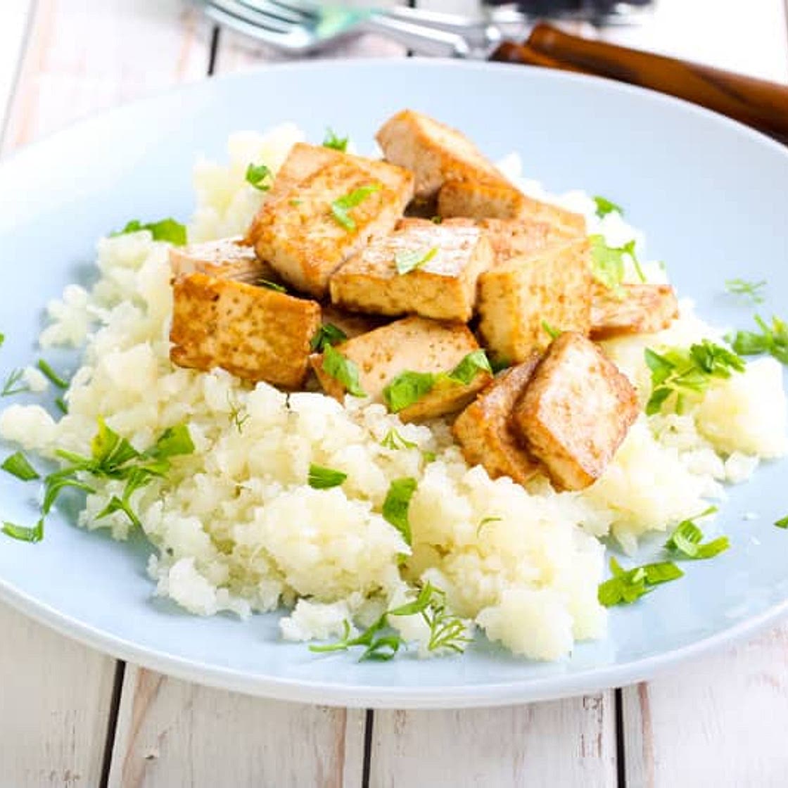 Tofu and Cauliflower Couscous