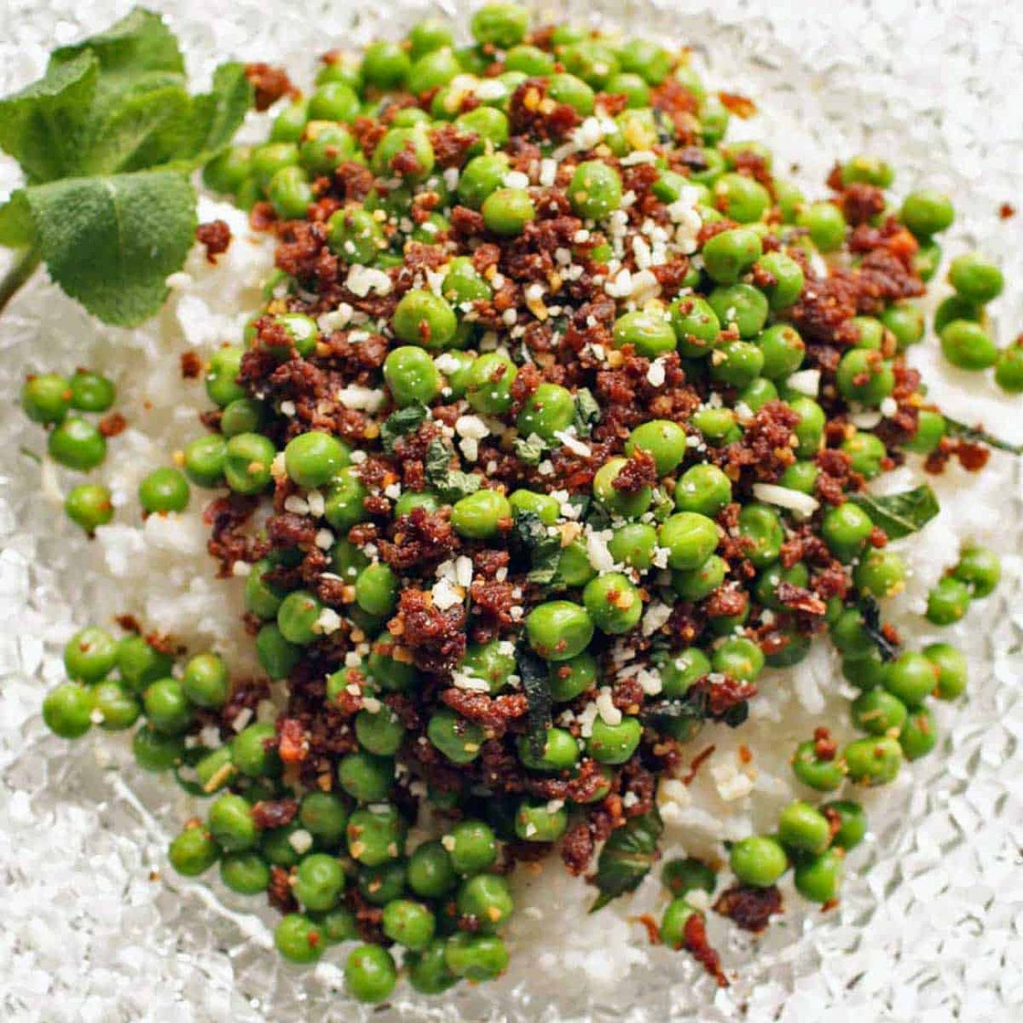 Spicy Peas With Mint For One