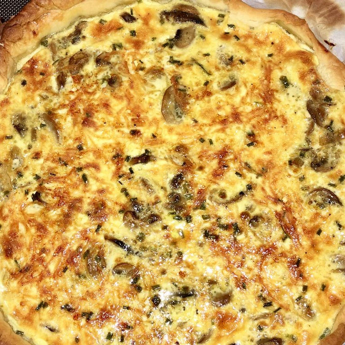 Quiche végétarienne aux champignons et comté